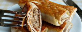 Блинчики с мясом