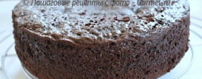 Шоколадный бисквит на сметане или кефире (универсальный)